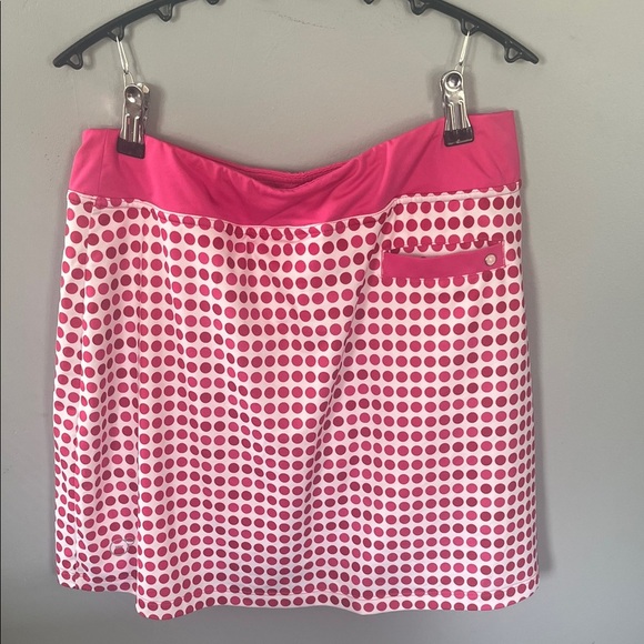 Puma Pink Polka Dot Mini Skort Size Small - Picture 4 of 6